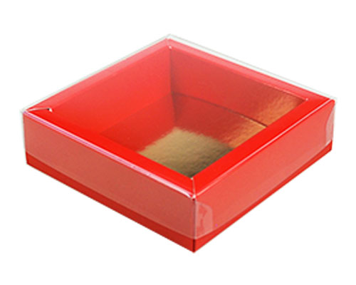 Windowbox 90x90x30mm interior rouge laque