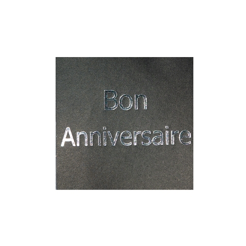 Wish label Bon Anniversaire black silver 500pcs