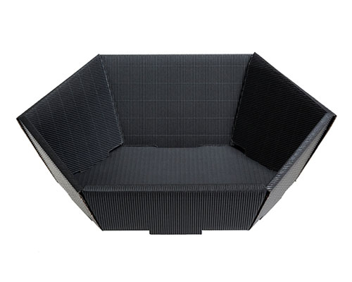 Basket hexa medium L305xW258mm front H75mm/ back H130mm black