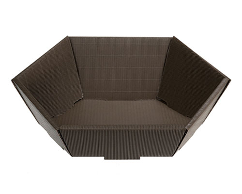 Basket hexa medium L305xW258mm front H75mm/ back H130mm brown