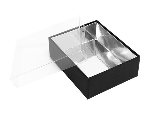 Biscuitbox small L110xW90xH40mm black blinkend zilver