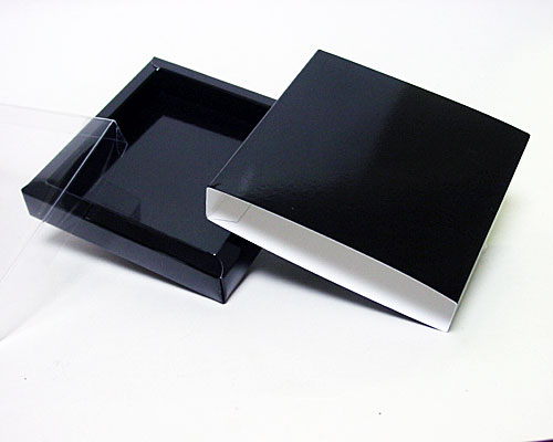 Windowbox mini with sleeve 105x105x18mm noir laque