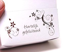 Ballotin, 250gram Hartelijk Gefeliciteerd  Wit