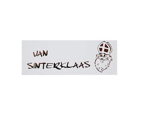 label van sinterklaas white with gold 500pcs