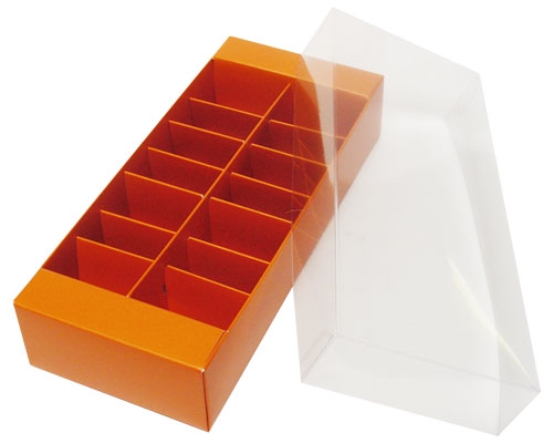 Macaron box 14 division sunset orange