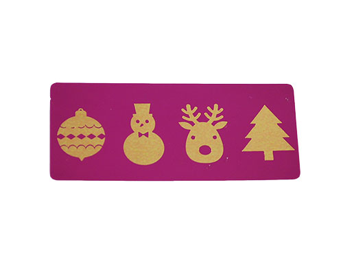 label 4Xmas purple with copper 500pcs