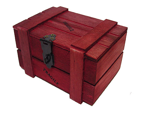 crate wood appr. 250 gr contents  red