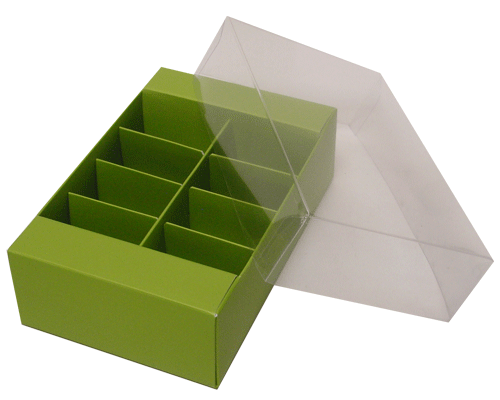 Macaron box 8 division kiwi green