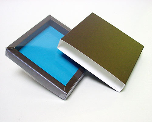Windowbox mini with sleeve 105x105x18mm Kreta brown-turquoise