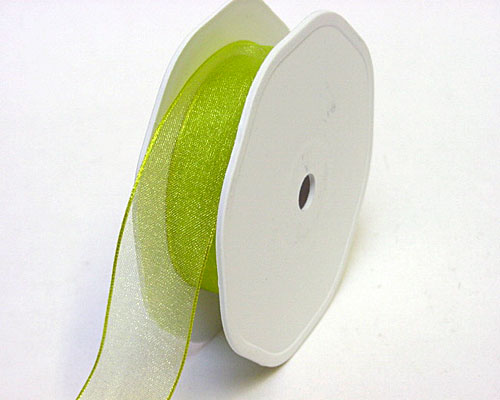 organza N 22 wired edge lime