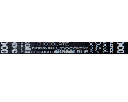 SingleFaceSatin chocolat 15mm/100mt black