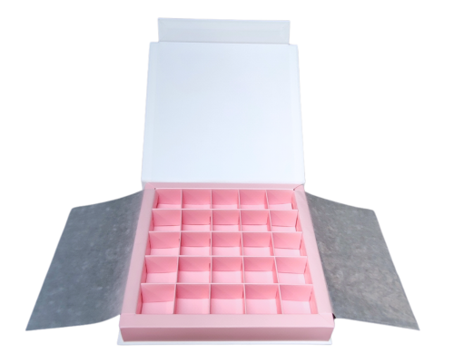 Flip flap box L188xW188xH29mm white lotus