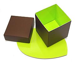 Cubebox appr. 250 gr. Duo Bali brown-lime