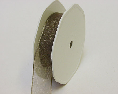 organza N 06 wired edge taupe