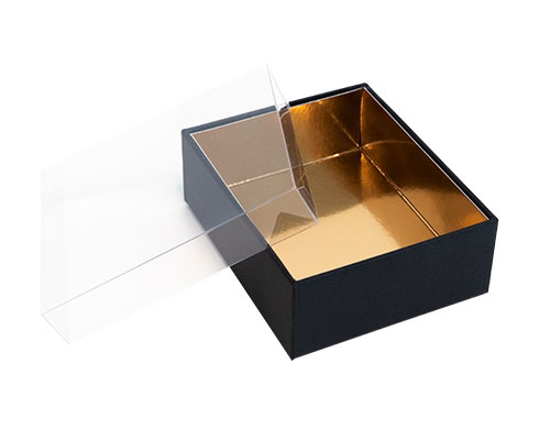 Biscuitbox small L110xW90xH40mm black blinkend goud