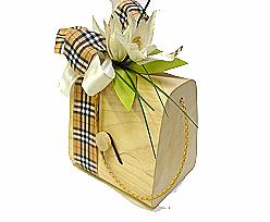 Handbag cord large wood natural