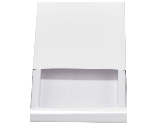 Windowbox mini with sleeve 105x105x18mm Duomat-white/Shiny white