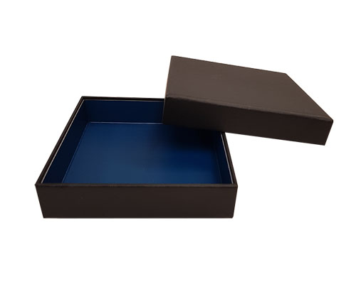 Royal box L109xW109xH24 black blueberry blue
