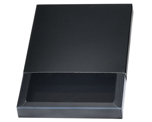 Windowbox mini with sleeve 105x105x18mm Duomat-black/Shiny black 