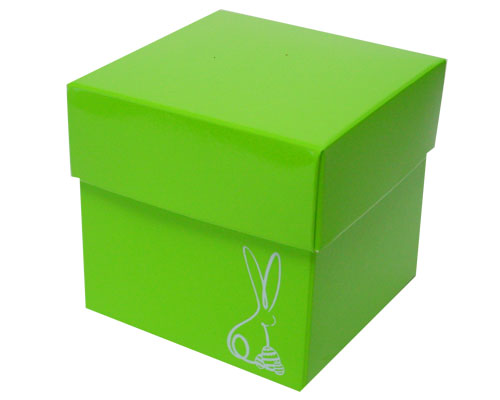 Cubebox Bunny L80xW80xH75mm Vert pomme laqué