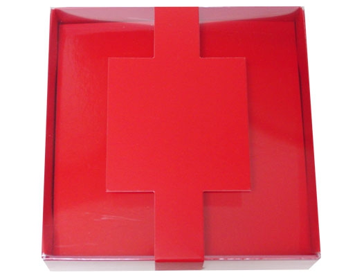 Windowbox carre small with sleeve 110x110x19mm strawberry