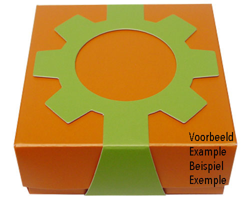 Sleeve-me box without sleeve 93x93x30mm interior sunset orange 