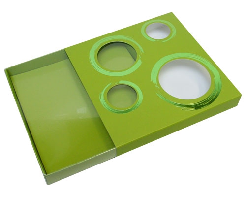 Windowbox 4 circle large 140x140x19mm kiwi green