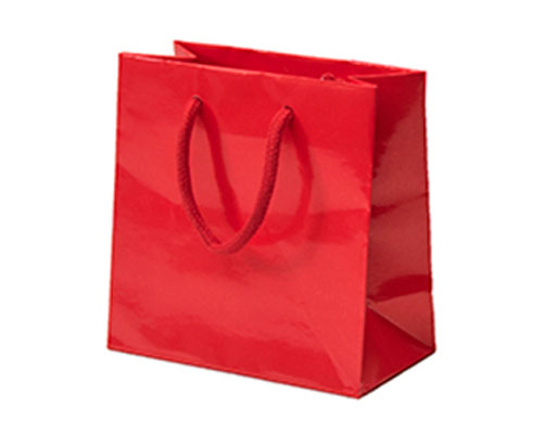 Paper bag luxe laminate L160xW80xH160mm red