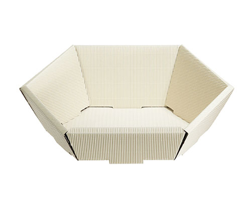 Basket hexa small L245xW205mm front H60mm/ back H105mm creme
