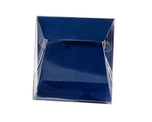 Pochette transparant L130xW50/H140mm blueberry blue