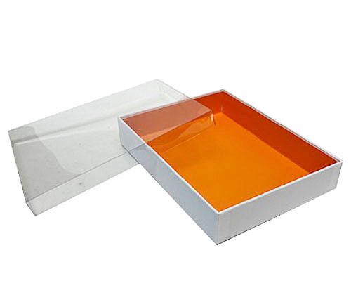 Biscuitbox large L220xW170xH40mm white apricot orange