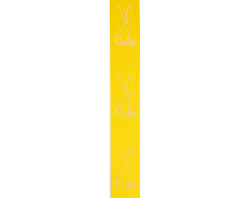 DoubleFaceSatin lint Bunny yellow/white 25mm 