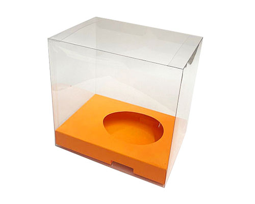 Easteregg box transparent no.2 S apricot orange