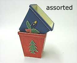 kerstbakje hout  assorted