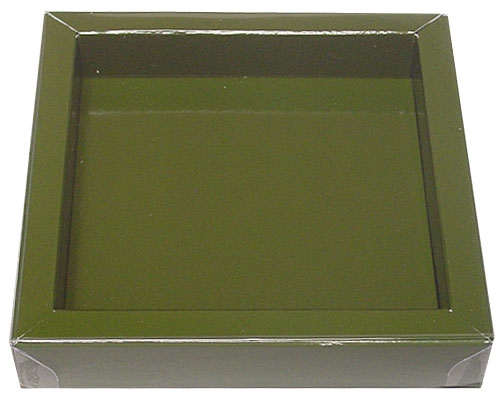 Windowbox 100x100x19mm vert foret laque