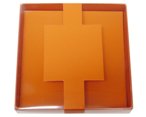 Windowbox carre small with sleeve 110x110x19mm sunset orange