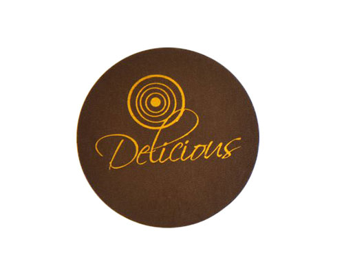 Delicious label brown with copper 500pcs