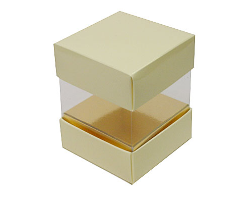 Skylinebox L80xW80xH90mm exterior Creme Laqué