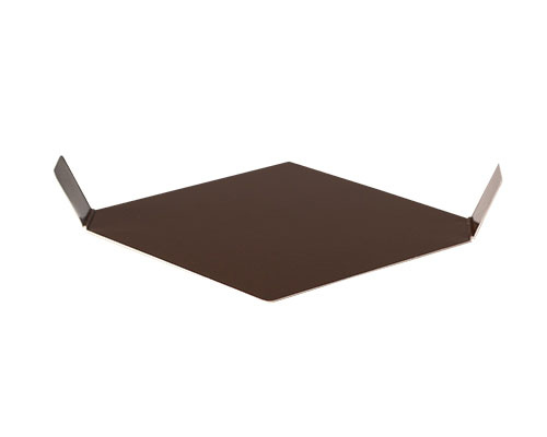 Tray patisserie 2 tabs 80x80mm brown gold