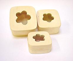 Box wood , set of 3, price per set, design flower