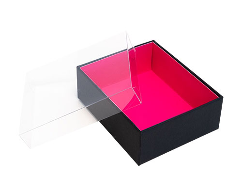 Biscuitbox small L110xW90xH40mm black fuchsia