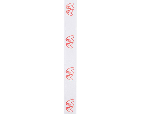 Ribanbel Double hearts white/red