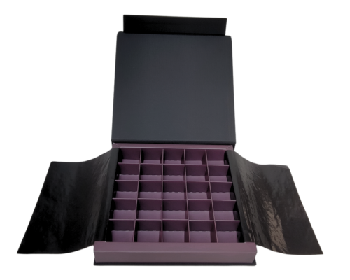 Flip flap box L188xW188xH29mm black fig