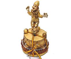 clown musicbox, gold