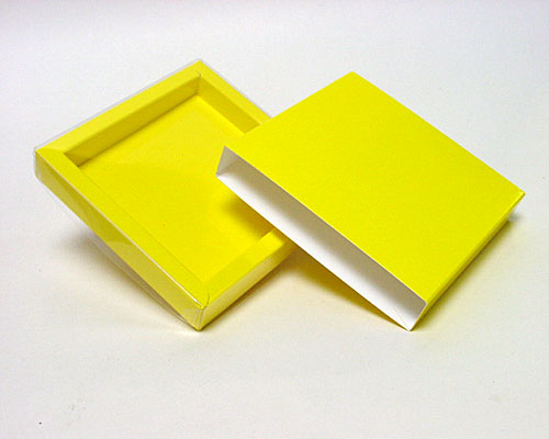 Windowbox mini with sleeve 105x105x18mm jaune laque