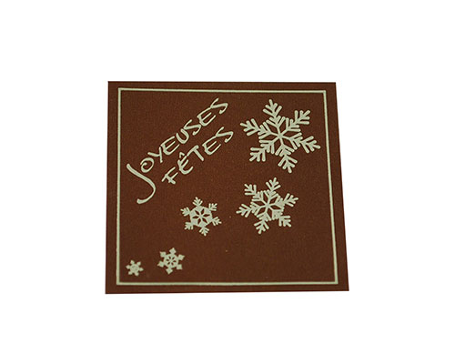 label x-mas joyeuses fetes brown with gold 500pcs