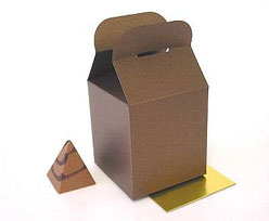 Cubebox handle large 125x125x125mm bronztwist with goldcarton