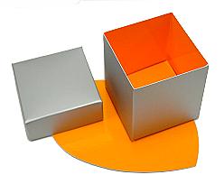 Cubebox appr. 750gr Duo Monaco silver-orange