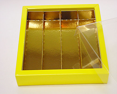 Windowbox maxi 145x145x33mm divider included jaune laque 