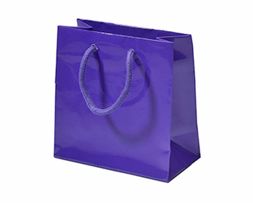 Paper bag luxe laminate L160xW80xH160mm purple